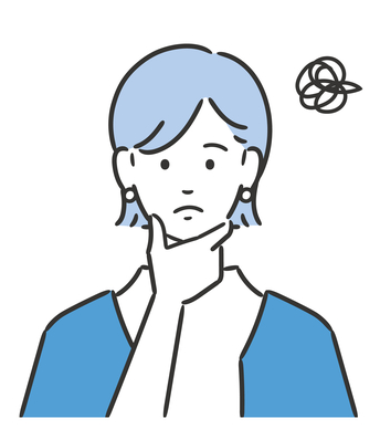 平屋に住み始めて外観がシンプルすぎたと後悔する女性のイメージ
